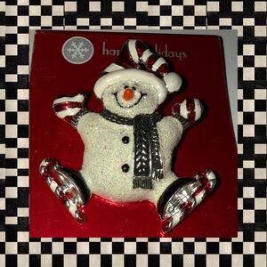 Festive Snowman Holiday Lapel Pin